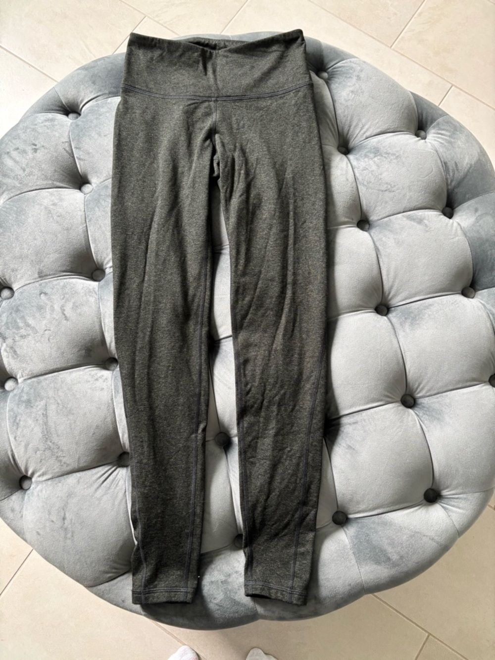 Old Navy Active Go Dry Fleece Lined Legging Forest Green Grey Heathered Small